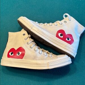 Converse Comme Des Garçons Play All Star High-Tops , Size 7 , $20
